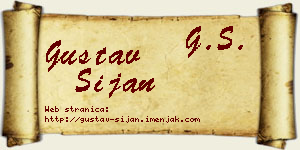 Gustav Šijan vizit kartica